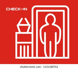 CHECK IN VECTOR ICON 