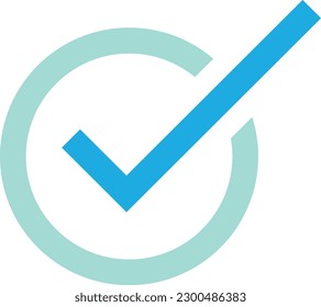 Vektorsymbol überprüfen. Kann für Druck-, Mobil- und Web-Anwendungen verwendet werden.