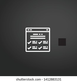 Check vector icon. Check concept stroke symbol design. Thin graphic elements vector illustration, outline pattern for your web site design, logo, UI. EPS 10.