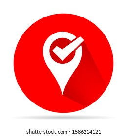 check vector icon , design check illustration for web. Flat style check