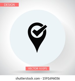 check vector icon , design check illustration for web. Flat style check