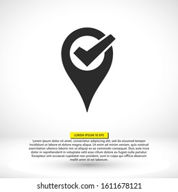 check vector icon , design check illustration for web. Flat style check