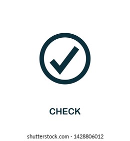 Check vector icon illustration. Creative sign from quality control icons collection. Filled flat Check icon for computer and mobile. Symbol, logo vector graphics.