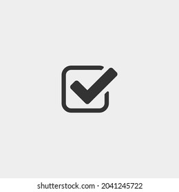 Comprobar el signo de ilustración de icono vectorial