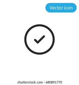 Check vector icon, illustration symbol