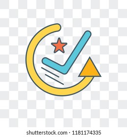 Check vector icon isolated on transparent background, Check logo concept