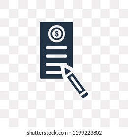 Check vector icon isolated on transparent background, Check transparency concept can be used web and mobile