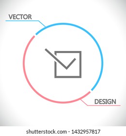 check Vector icon . Lorem Ipsum Illustration design