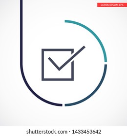 check Vector icon . Lorem Ipsum Illustration design