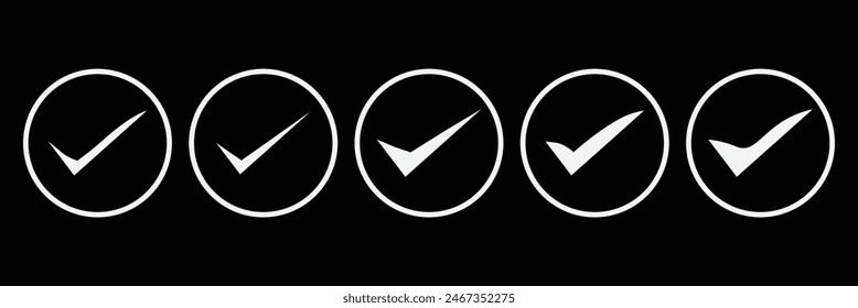 check vector icon set. Check mark icon vector isolated. tick mark icon.