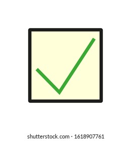 check vector icon with simple shapes