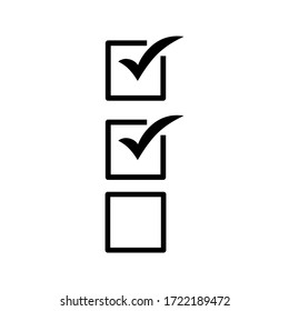 Check Vector Icons. Flat Symbol.Checklist icon on white background. eps 10