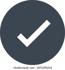 check vector illustration isolated on a transparent background. glyph vector icons for concept or web graphics.