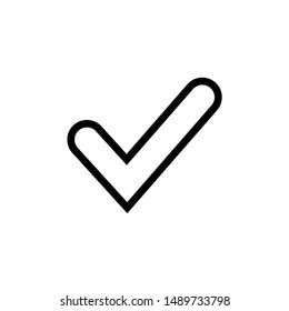 Check Vector Line Icon. Editable stroke