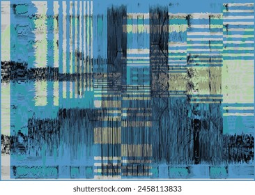 check vector ornament. Seamless African pattern. Ethnic carpet style. Geometric mosaic on the tile Ancient interior.Modern rug. Geo print textile Cloth.Vector fabric Abstract digital printing linen