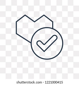 Check vector outline icon isolated on transparent background, high quality linear Check transparency concept can be used web and mobile