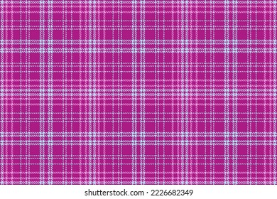 Comprobar el tartán vectorial. Patrón de fondo de tejido. Colocar textura sin fisuras en colores rosa y claro.