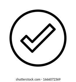 check vector thin line icon 