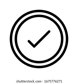 icono de comprobación de línea delgada vectorial 