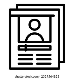 Check vlogger icon outline vector. Video tutorial. Computer online