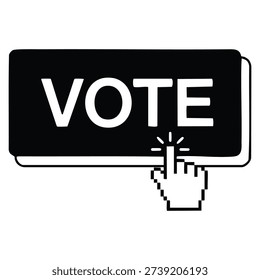 Check vote button sign represented as vote icon vector suitable for election system approval interface polling confirmation and democratic process visual projects