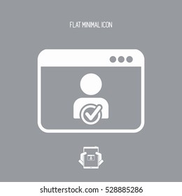 Check web contact - Vector icon