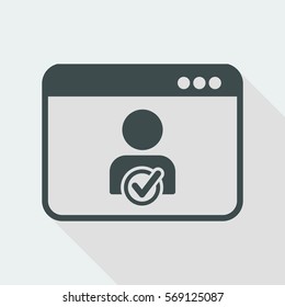 Check web contact - Vector icon