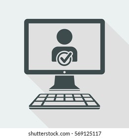 Check web contact - Vector icon