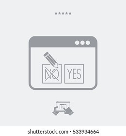 Check web option - Approve or decline - Vector flat icon
