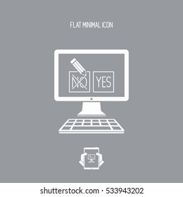 Check web option - Approve or decline - Vector flat icon