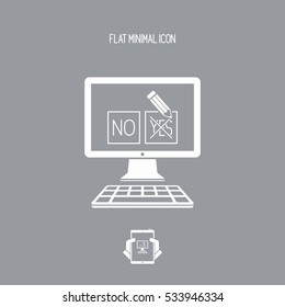 Check web option - Approve or decline - Vector flat icon