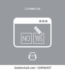 Check web option - Approve or decline - Vector flat icon
