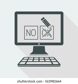 Check web option - Approve or decline - Vector flat icon