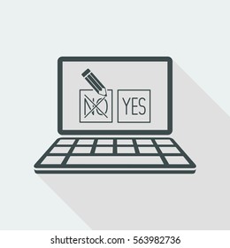 Check web option - Approve or decline - Vector flat icon