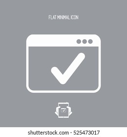 Check window - Vector flat minimal icon