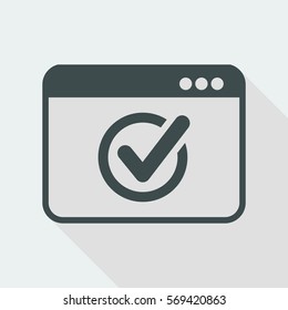 Check window - Vector flat minimal icon
