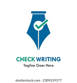 Check writing design logo template illustration