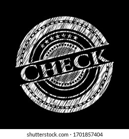 Cheque escrito en una pizarra. Ilustración vectorial. Detallado.