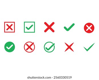 Check Wrong Mark icon Set