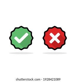 Check Wrong Marks Tick Cross Marks Stock Vector Royalty Free Shutterstock