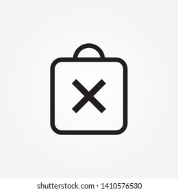 check, x or approve and deny line art vector icon for apps and websites.