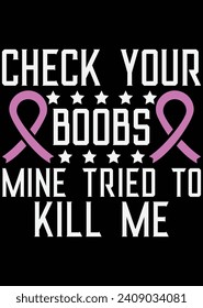 Check Your Boobs Mine eps cut file for cutting machine