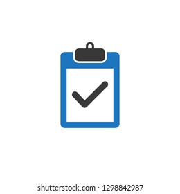 Checkboard or Checklist Icon Vector Logo Template