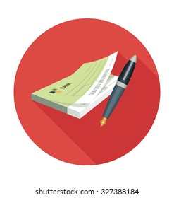 
Checkbook Colored Vector Illustration
