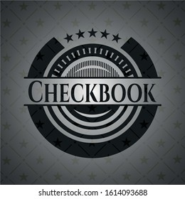 Checkbook dark icon or emblem. Vector Illustration. Detailed.