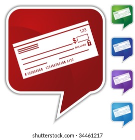 Checkbook Icon Bubble