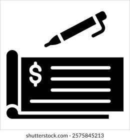 Checkbook Icon Element For Design