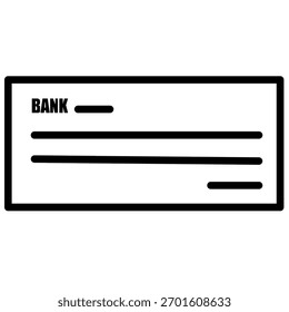 Checkbook icon for financial transaction concept.