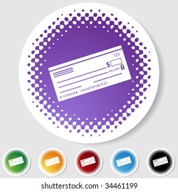 checkbook icon halftone