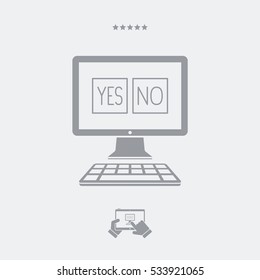 Checkbox computer confirm or decline - Minimal vector icon